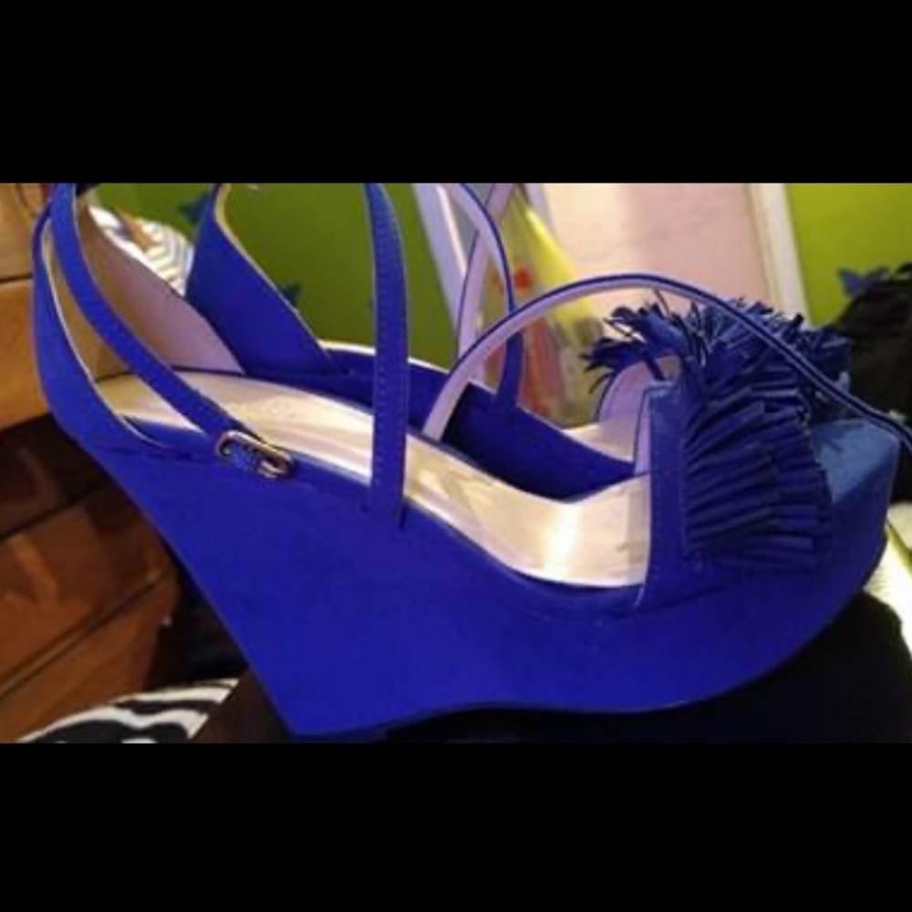 Charlotte Russe Royal Blue Wedges